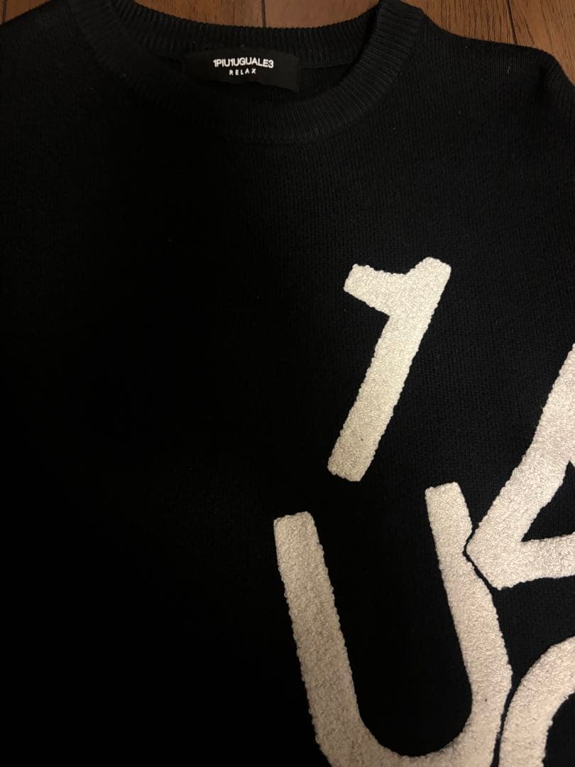 1PIU1UGUALE3 RELAX(ウノピゥウノウグァーレトレ) 黒 ニット
