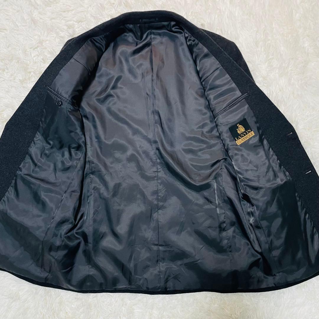 【希少サイズ】LANVIN カシミヤ100％ テーラードジャケット 2B 52