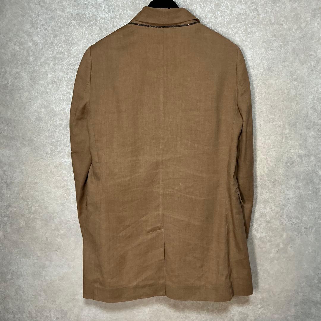 【美品】ブルネロクチネリ　ジャケット　ダブル　モニーレ　ブラウン　ストレッチ