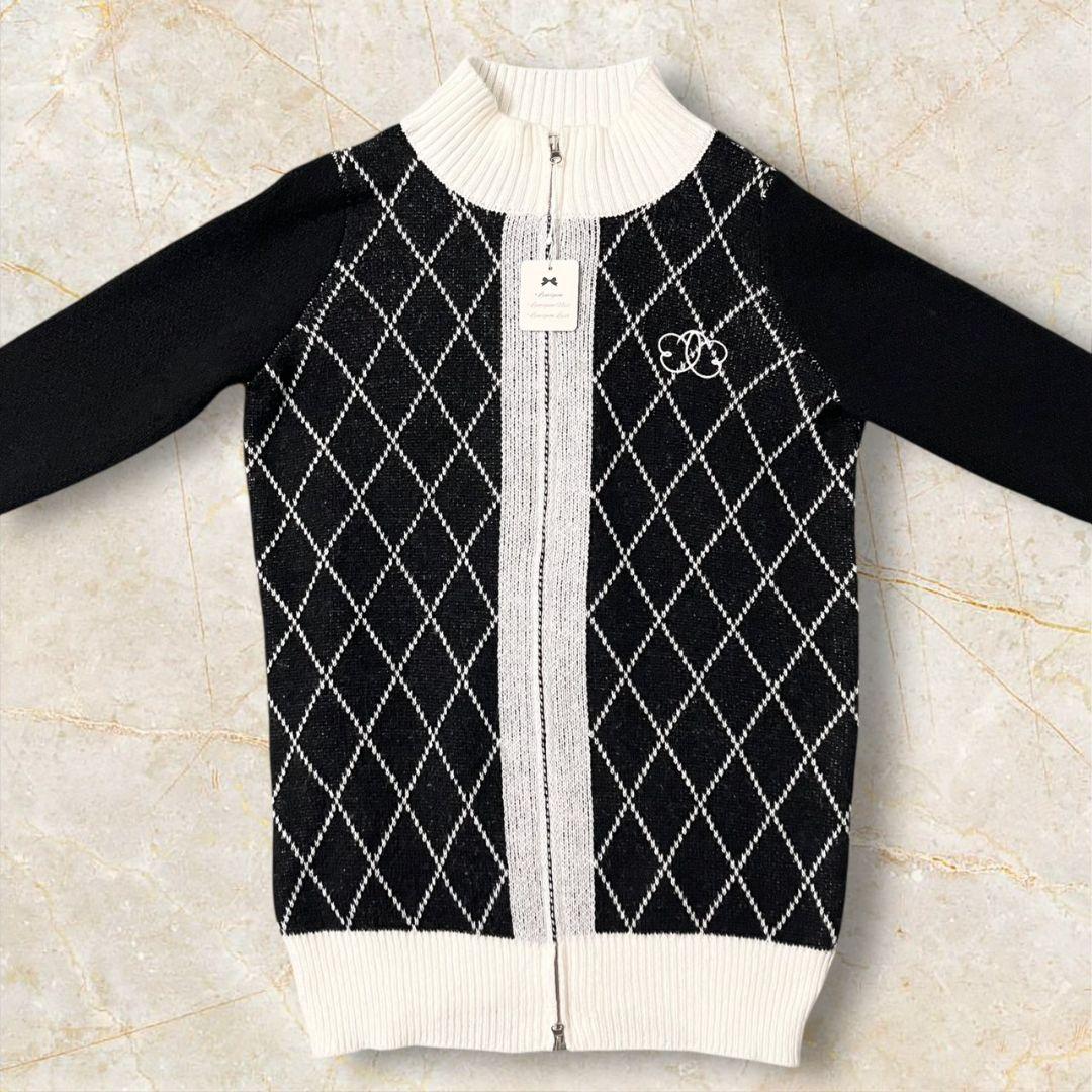 ◎新品◎★ルミニョン★diagonal check papillon knit★