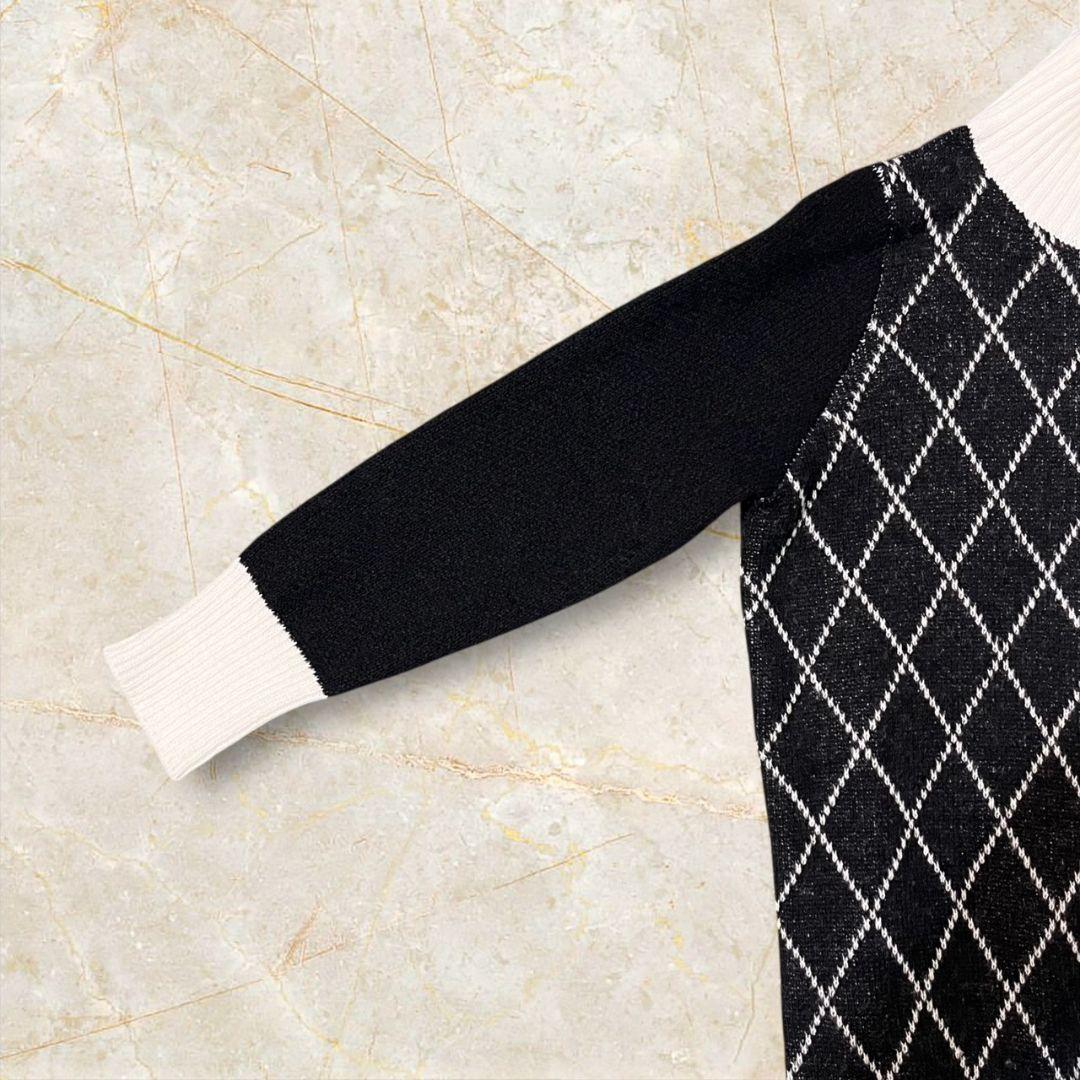 ◎新品◎★ルミニョン★diagonal check papillon knit★