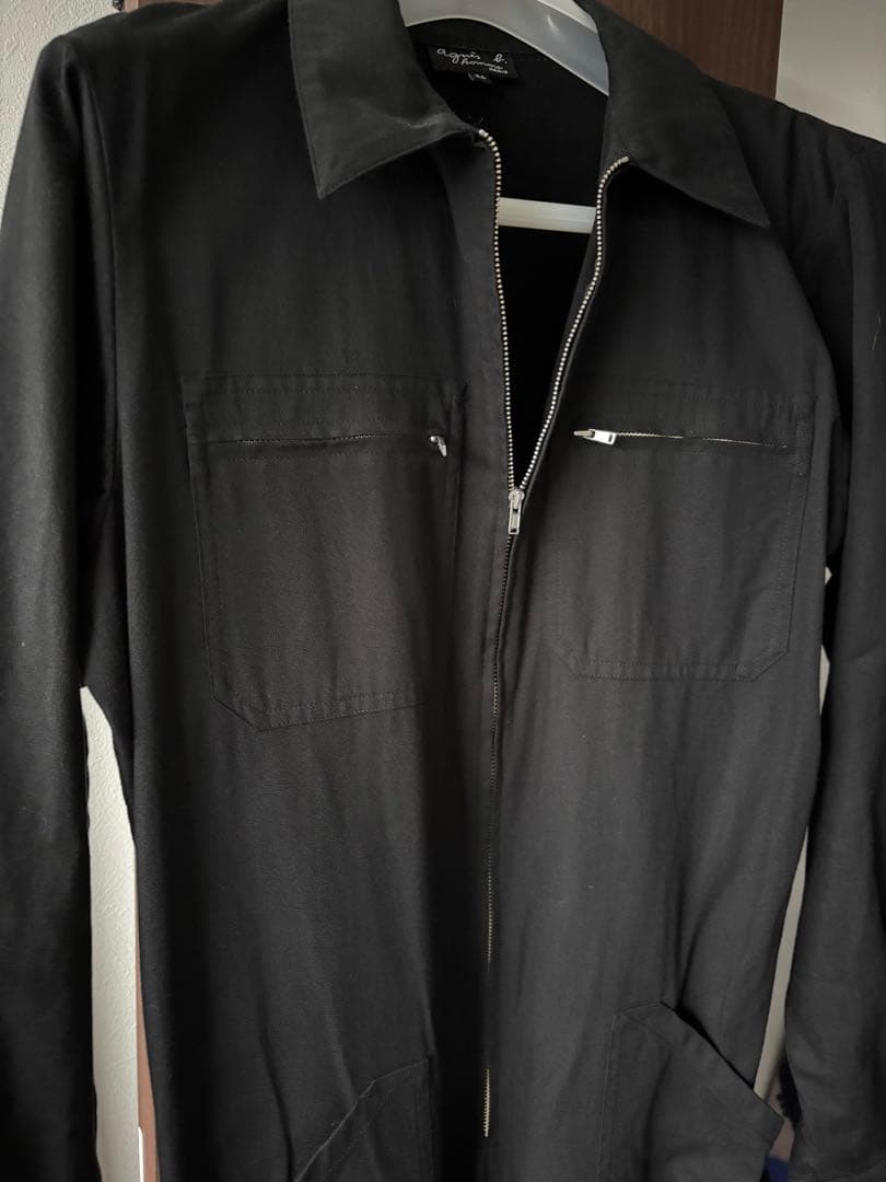 Agnès b. ブラックオーバーオール 36