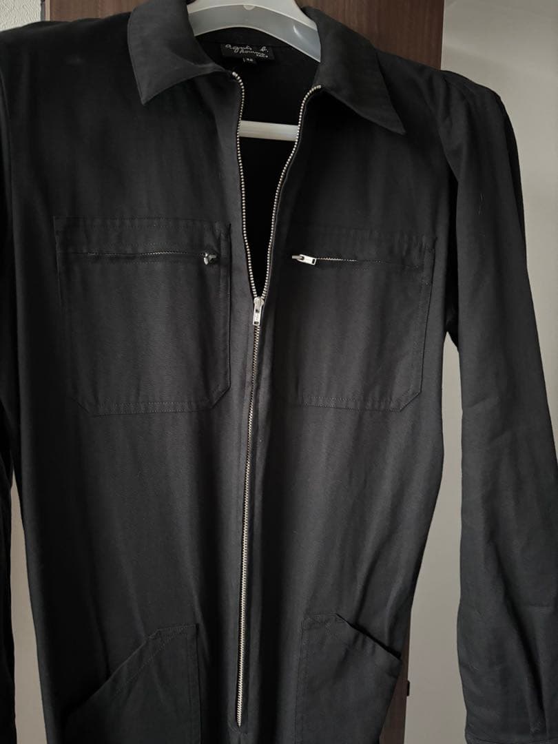 Agnès b. ブラックオーバーオール 36