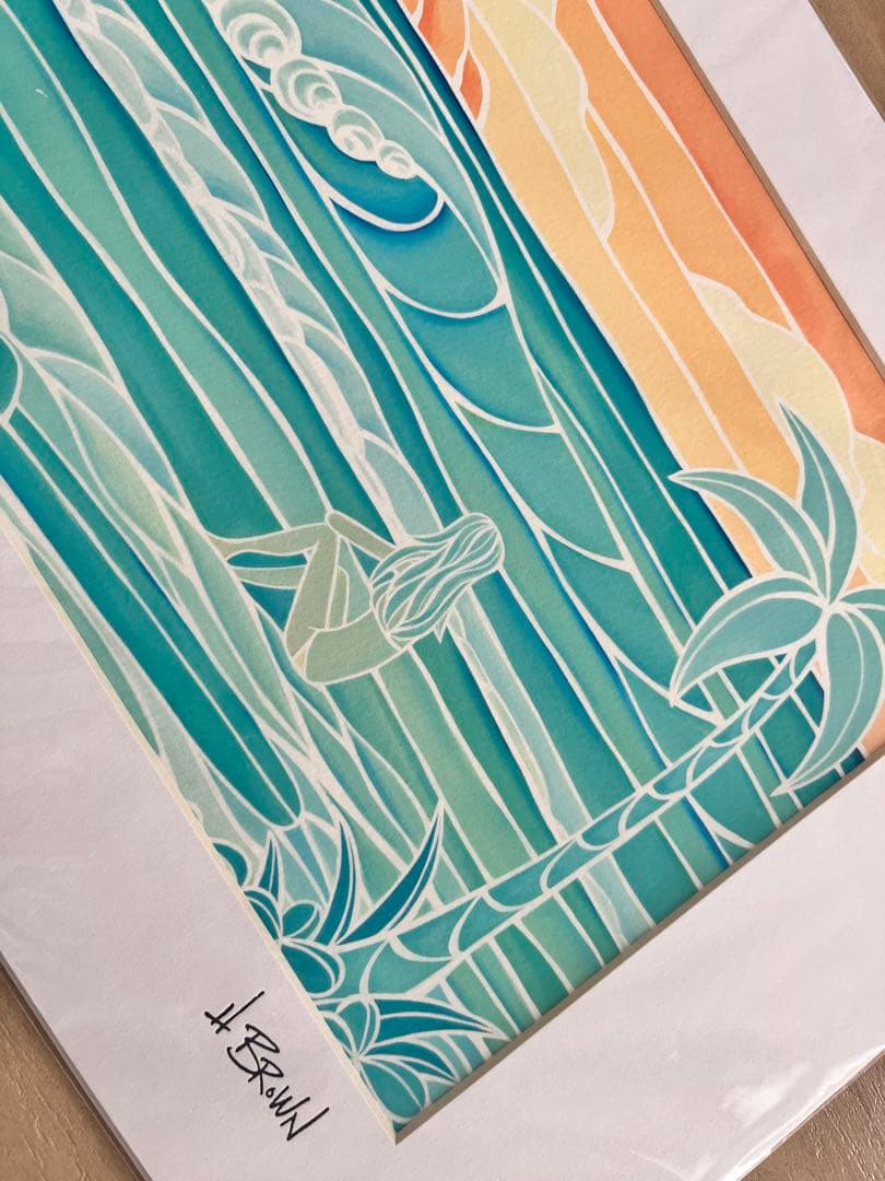 ヘザーブラウン　絵画　ハワイ　希少