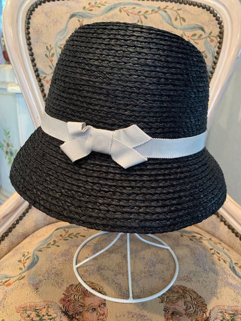 ヘレンカミンスキー　ラフィアハット 麦わら帽子　黒