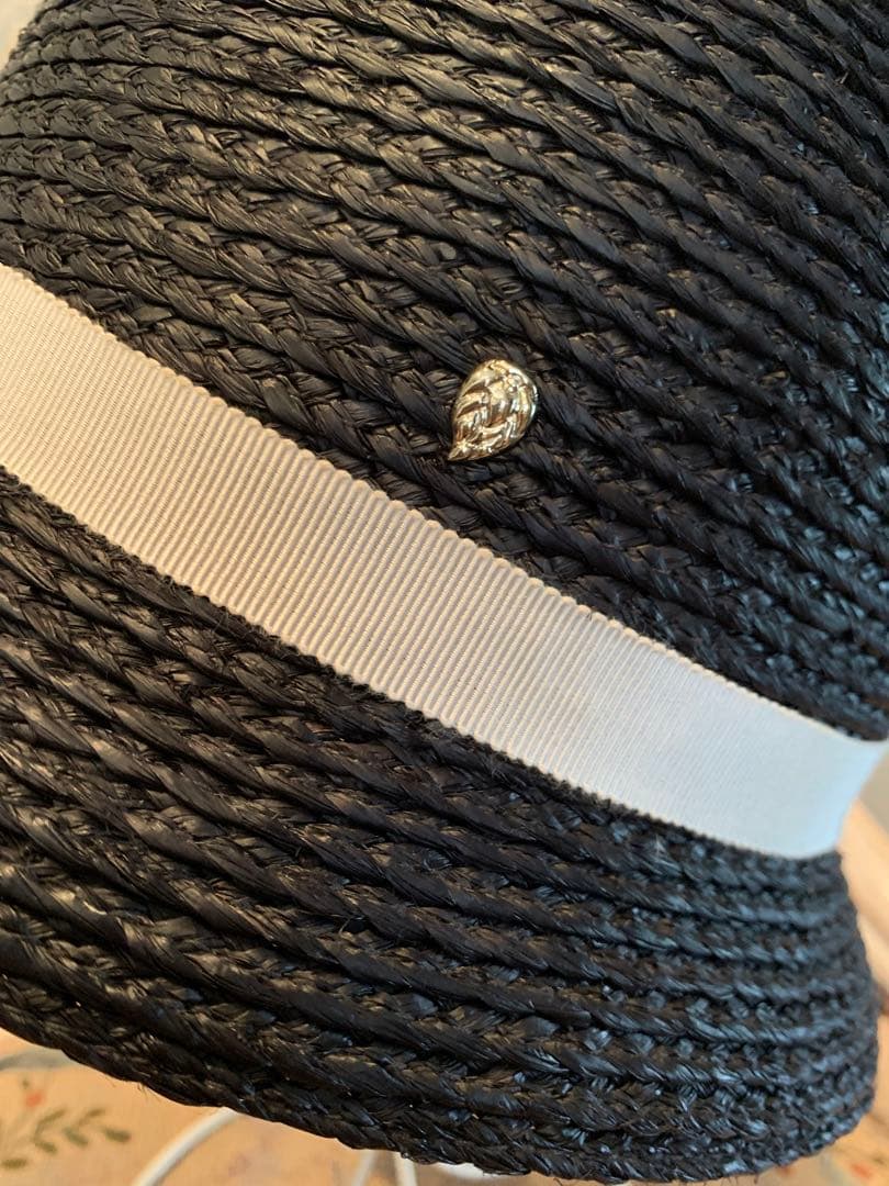 ヘレンカミンスキー　ラフィアハット 麦わら帽子　黒