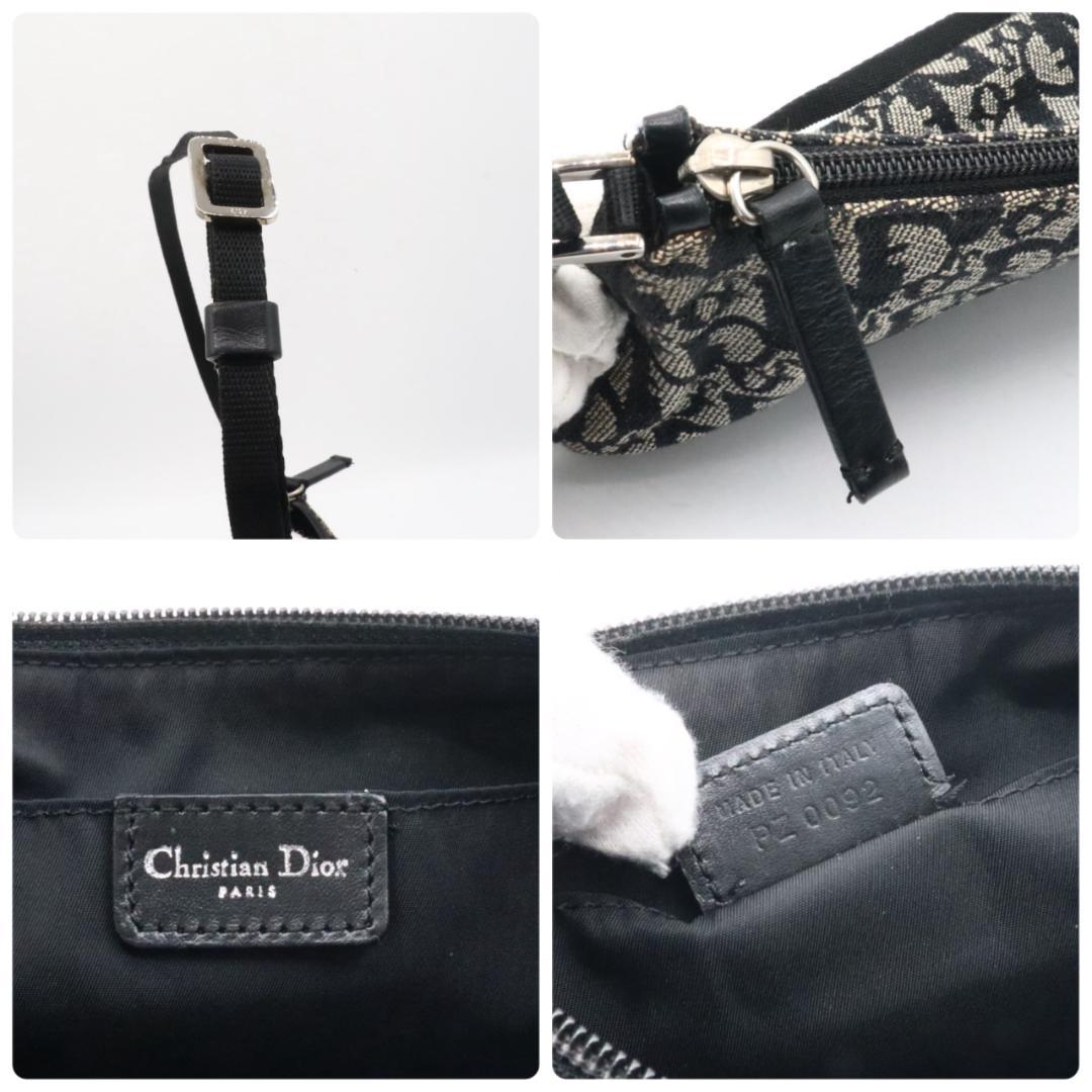 美品　クリスチャン　ディオール　トロッター　ハンドバッグ　ブラック