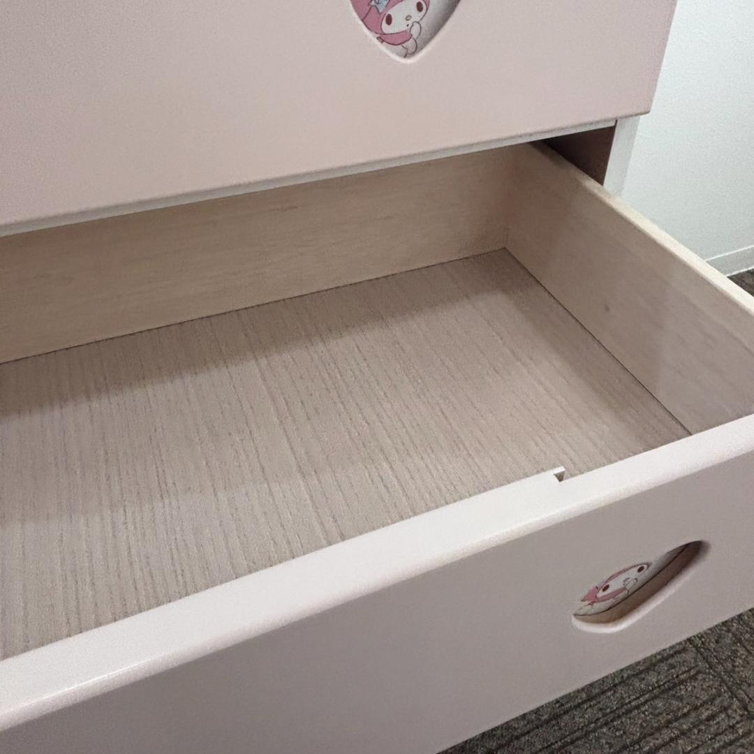 マイメロ アルファタカバキッズ チェスト5段 木製 日本製 サンリオ タンス