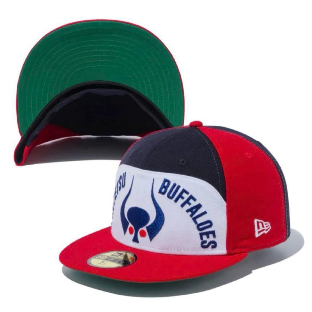 美品 NEWERA 7 5/8 60.6cm 大阪 近鉄 バファローズ 岡本太郎