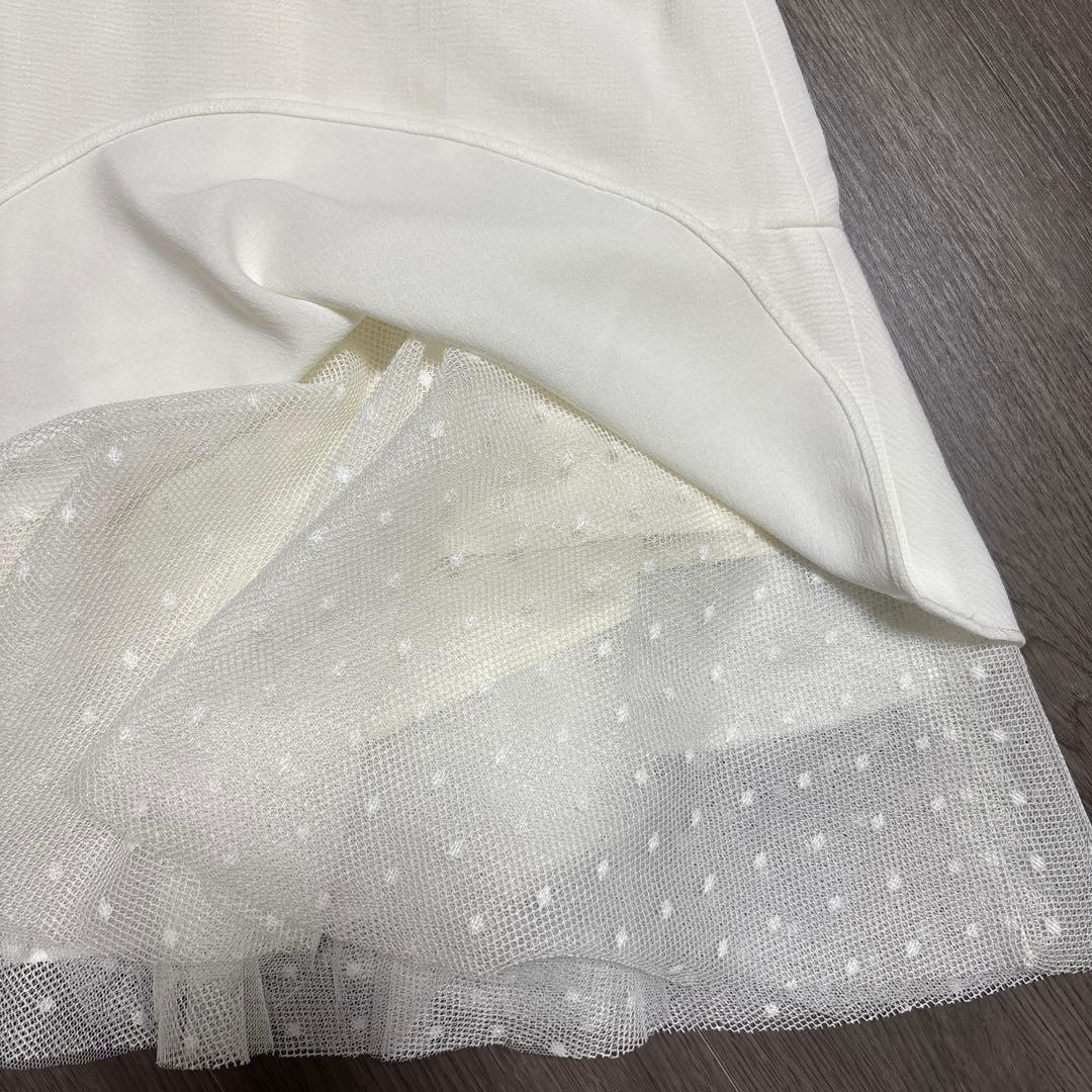 チャッピー様BCBGMAXAZRIA ミニ　ドレス　ワンピース　ドット　ホワイト