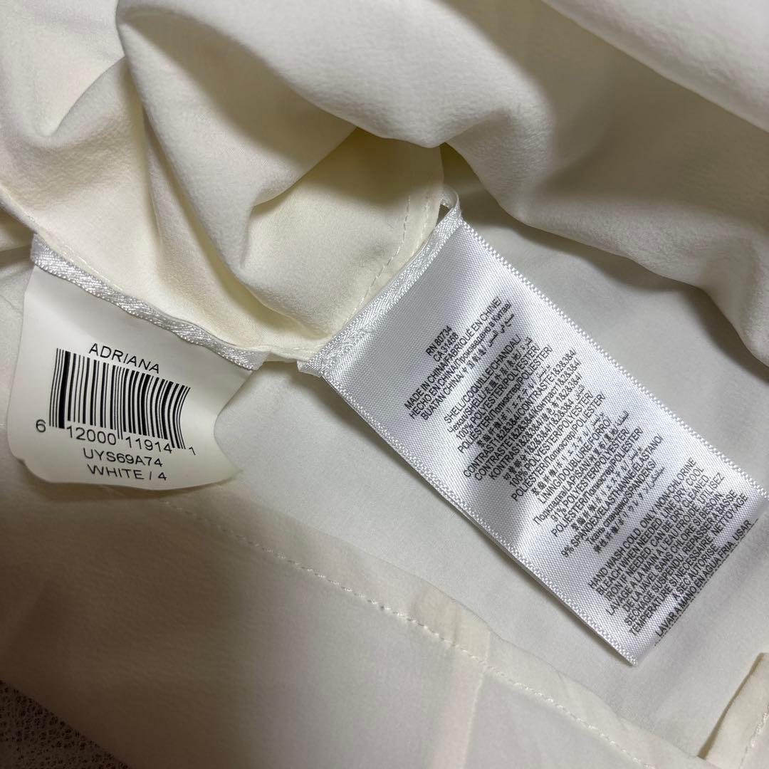 チャッピー様BCBGMAXAZRIA ミニ　ドレス　ワンピース　ドット　ホワイト