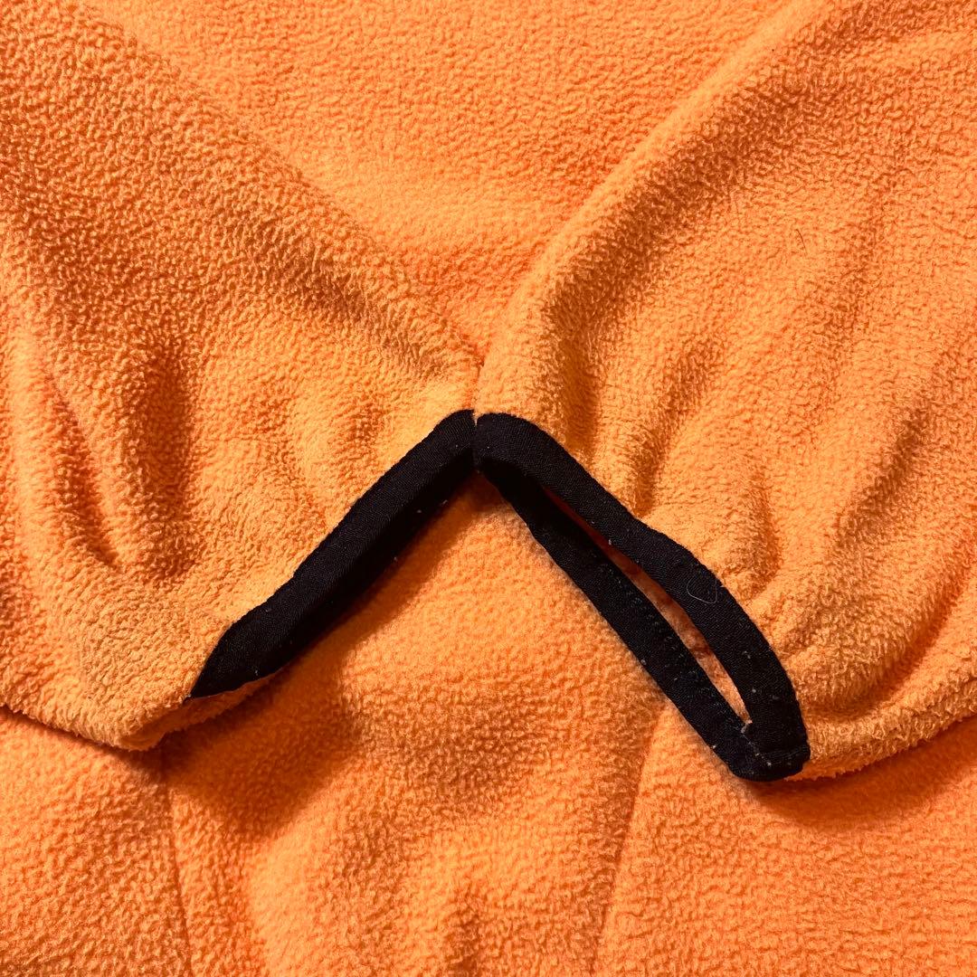 STUSSY 刺繍ロゴ ハーフジップ　フリース ジャケット ボア素材 オレンジ