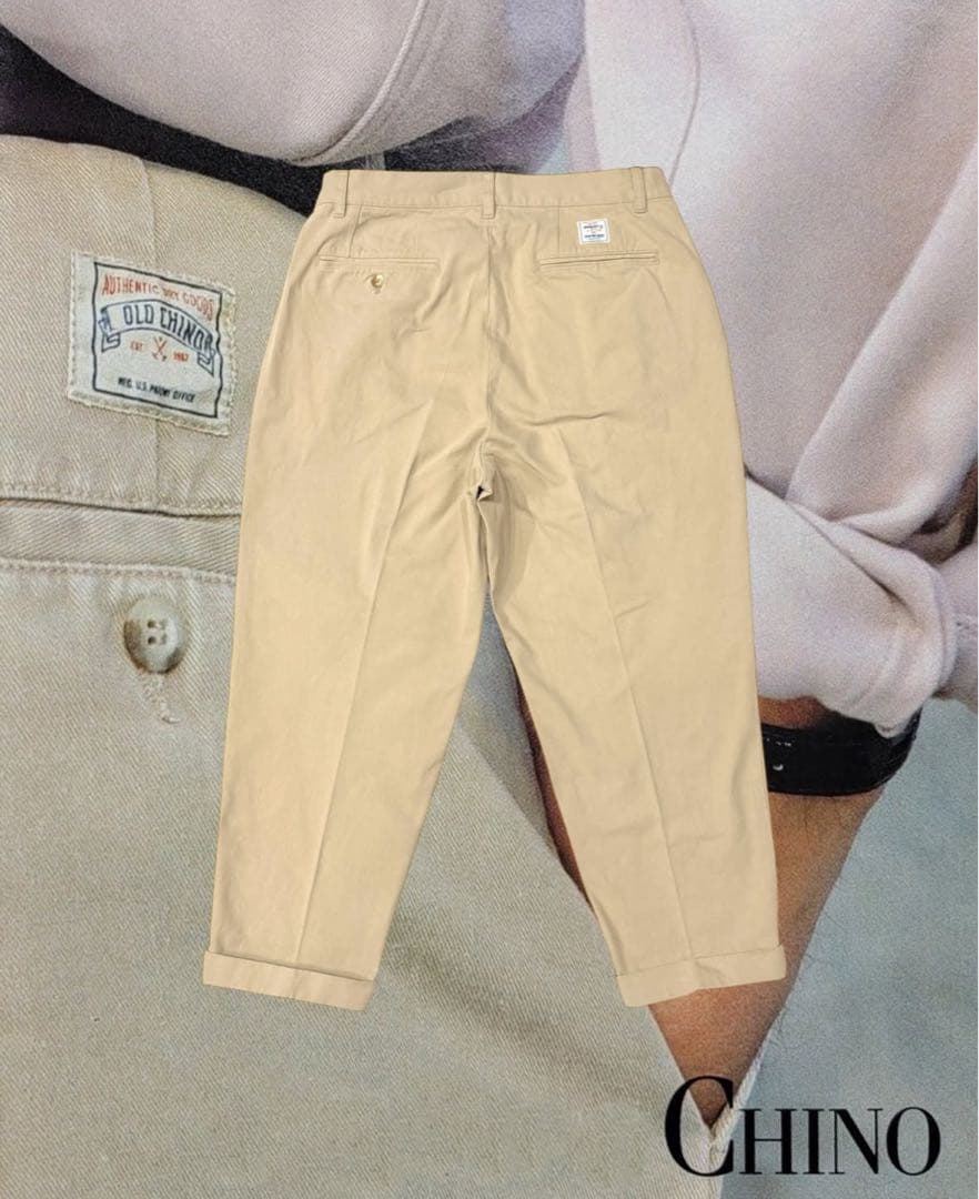 パンツ WOODBLOCK 2TUCK CHINO TROUSERS