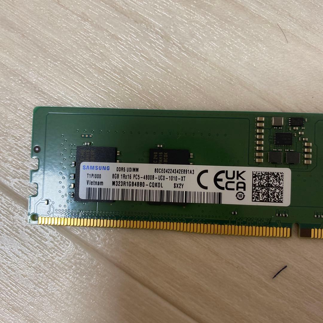 メモリー8GB 1Rx16 PC5-4800B-UCO-1010-XT