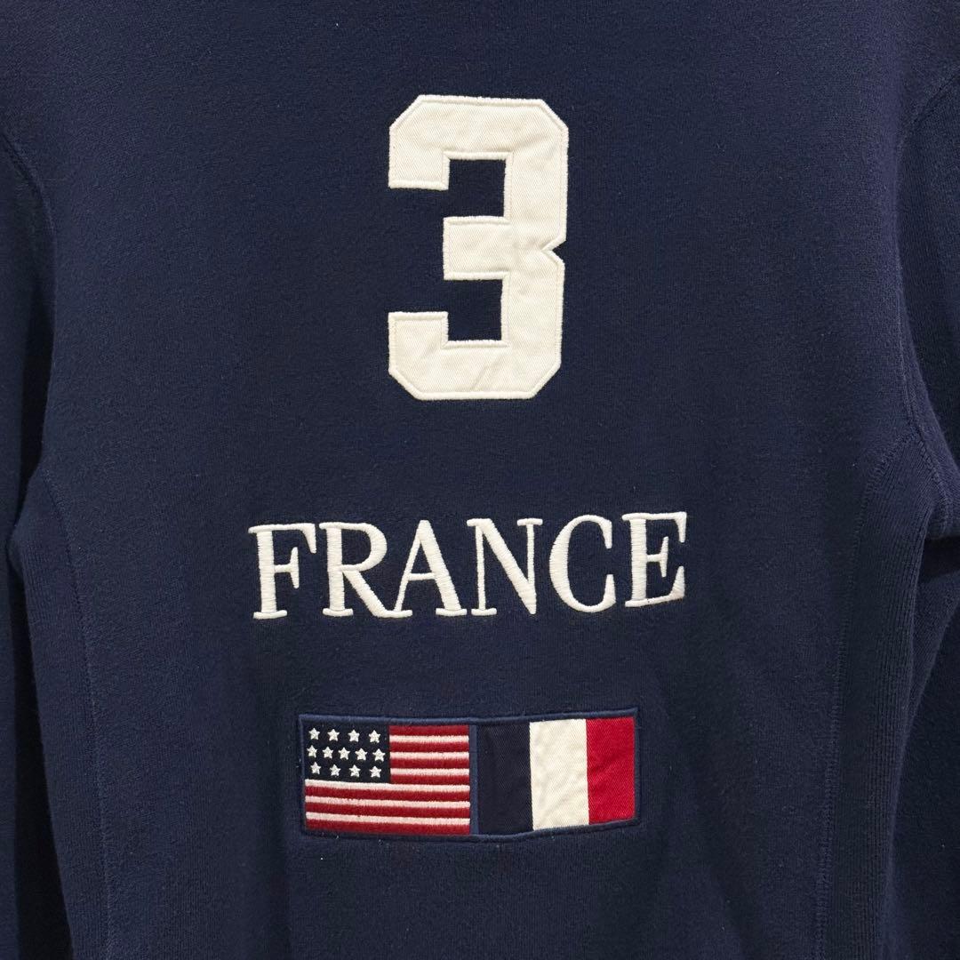 ラルフローレン パーカー ビッグポニー フランス 日本 国旗 刺繍 ネイビー M