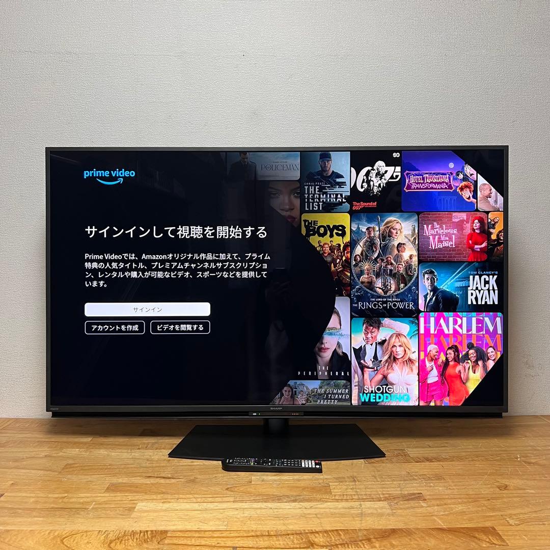 シャープ 55V型 4K液晶テレビ AQUOS 4T-C55EN1 動画アプリ○