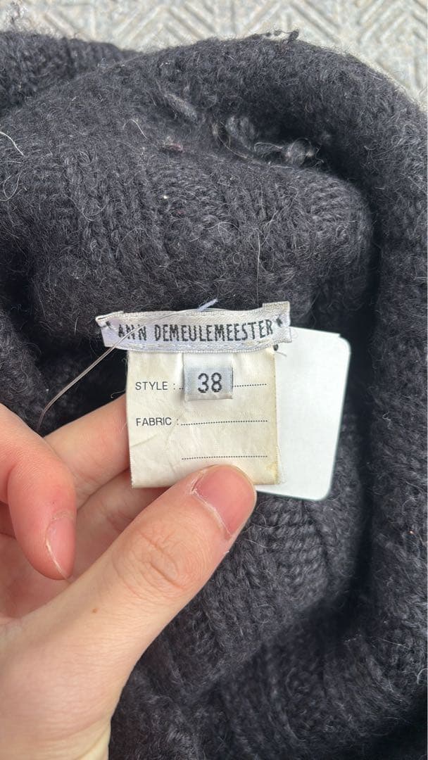 Ann demeulemeester ドライバーズニット　黒　アーカイブ