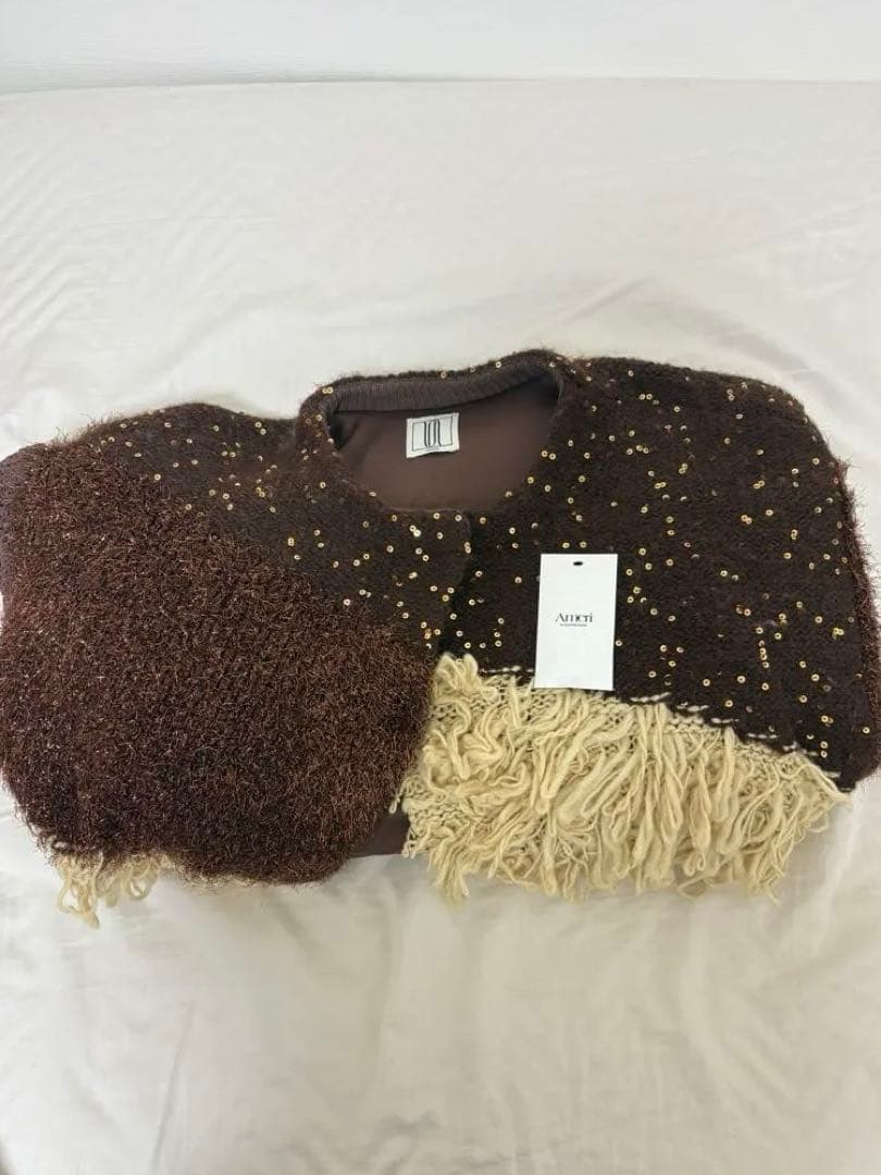 【新品】UND MIX YARN PATCHWORK KNIT CARDIGAN