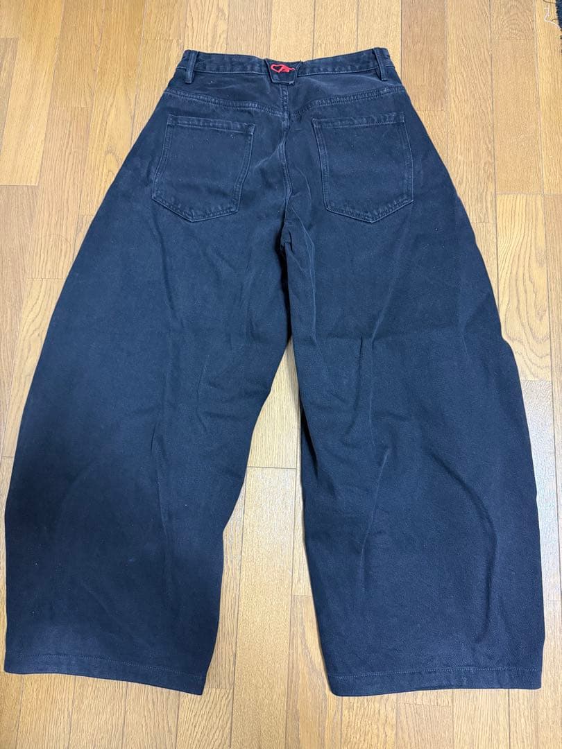 PEOPLESENSE ブラック ワイドパンツ