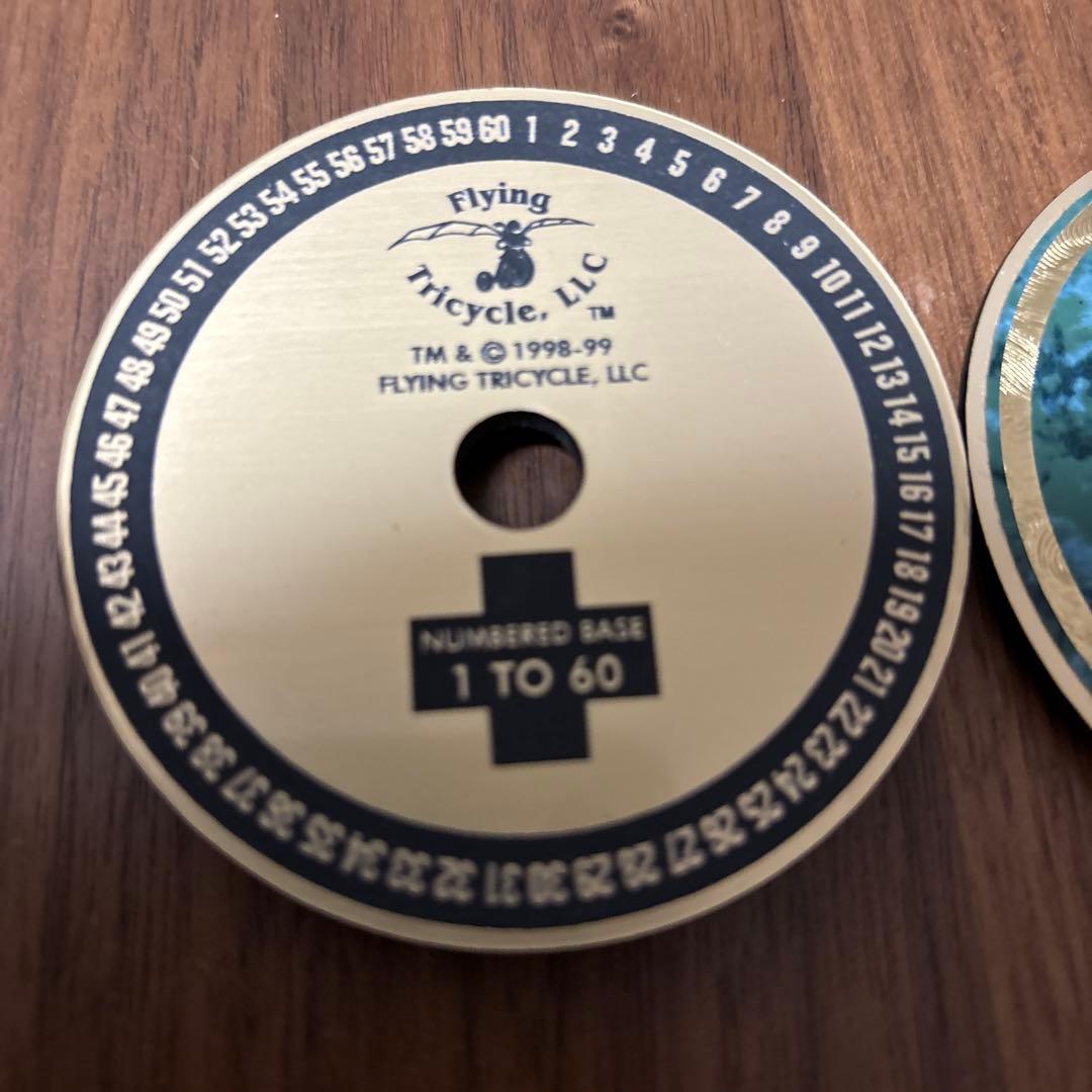 Flying Tricycle ライフカウンター　mtg 緑マナシンボル　台座付