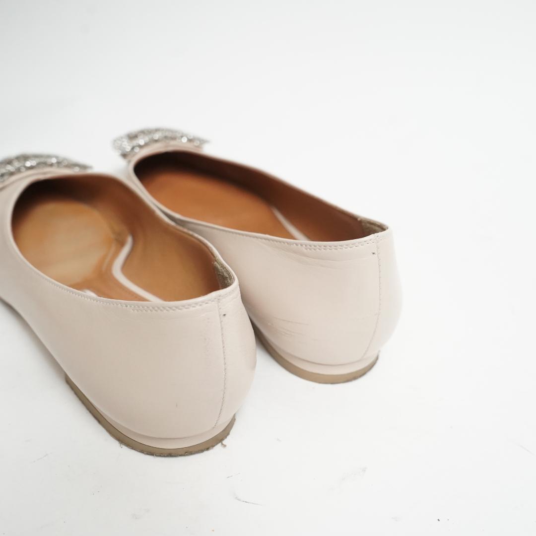 【美品】ピッピシックパンプス フラットシューズ ビジュー 24cm