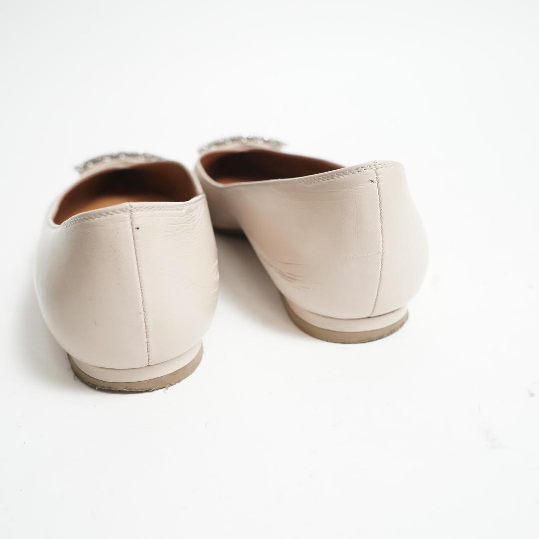 【美品】ピッピシックパンプス フラットシューズ ビジュー 24cm