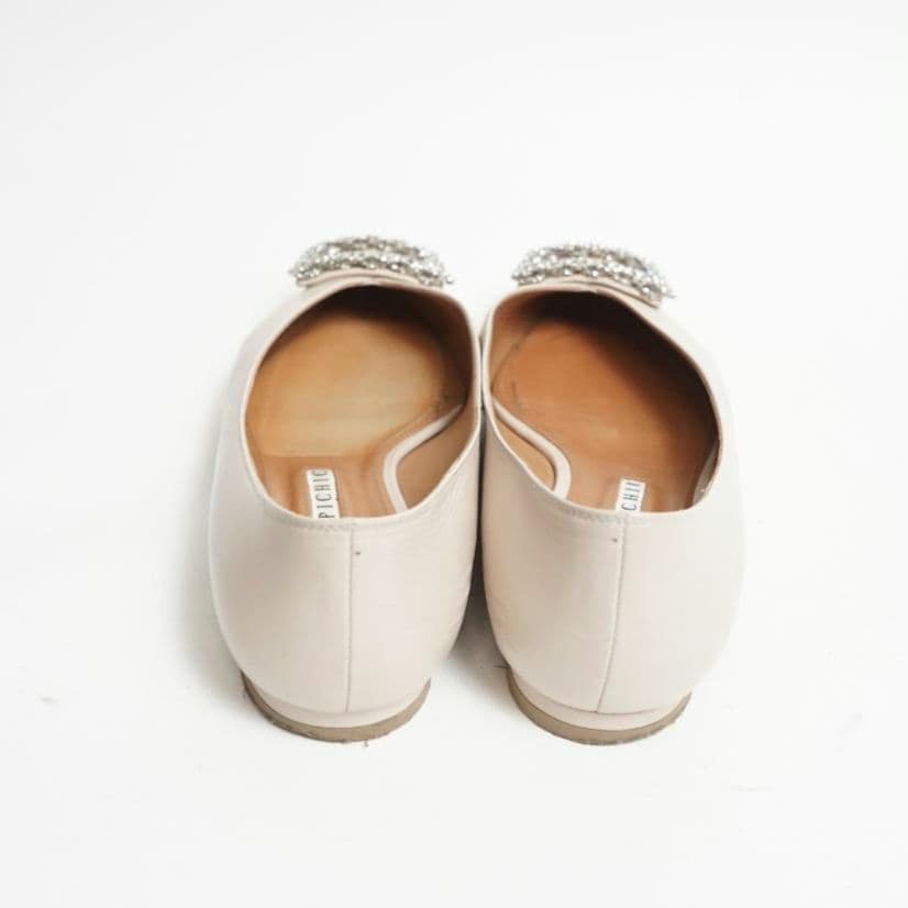 【美品】ピッピシックパンプス フラットシューズ ビジュー 24cm