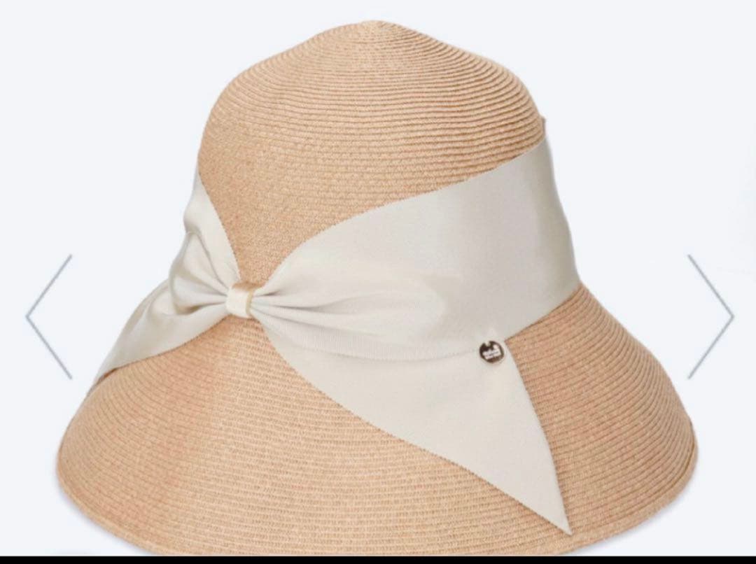 美品　Athena New York リボン付き麦わら帽子