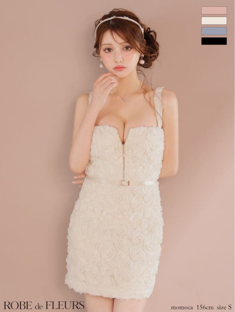 ROBE de FLEURS ローズレースドレス