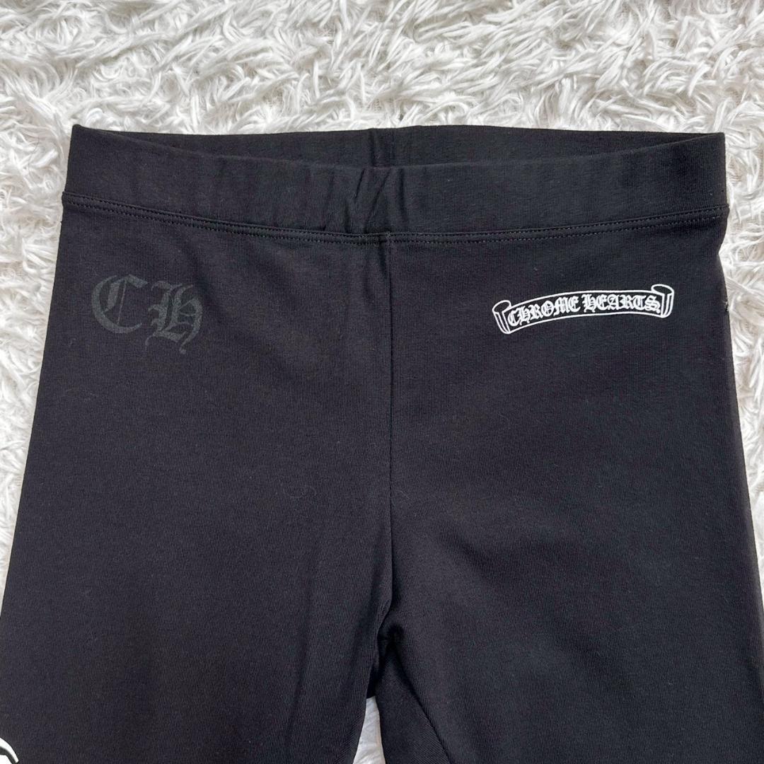 クロムハーツ スクリプトロゴ レギンス ブラック プリント レディース