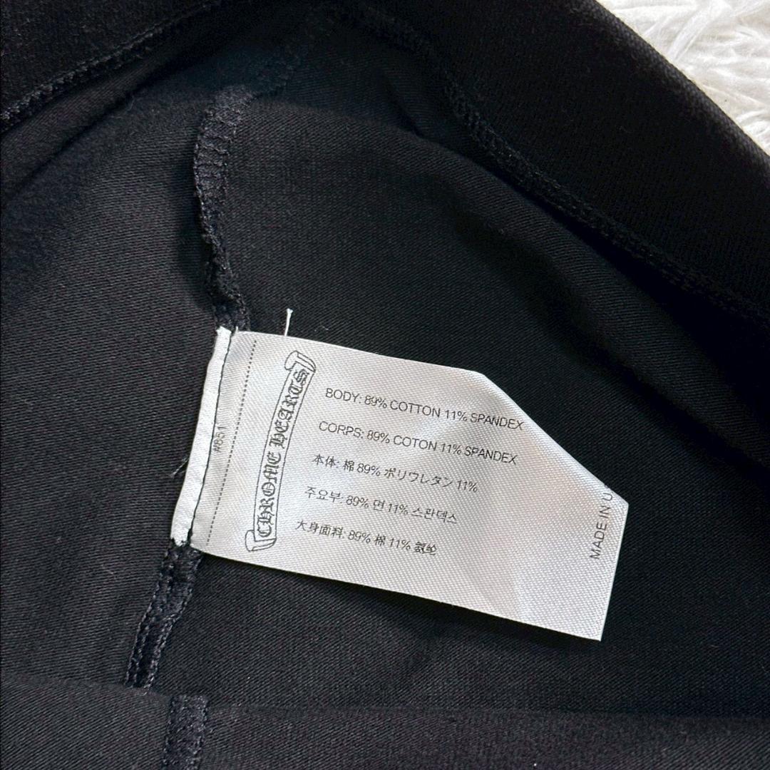 クロムハーツ スクリプトロゴ レギンス ブラック プリント レディース