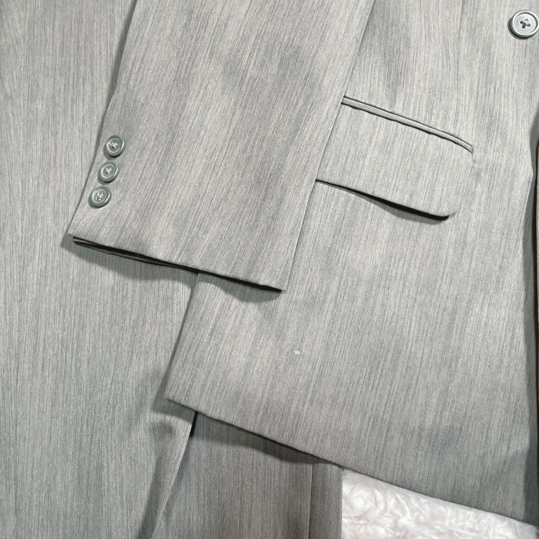 90s ヴィンテージ　ダブル　セットアップ　スーツ　6ボタン　カーキ　L相当