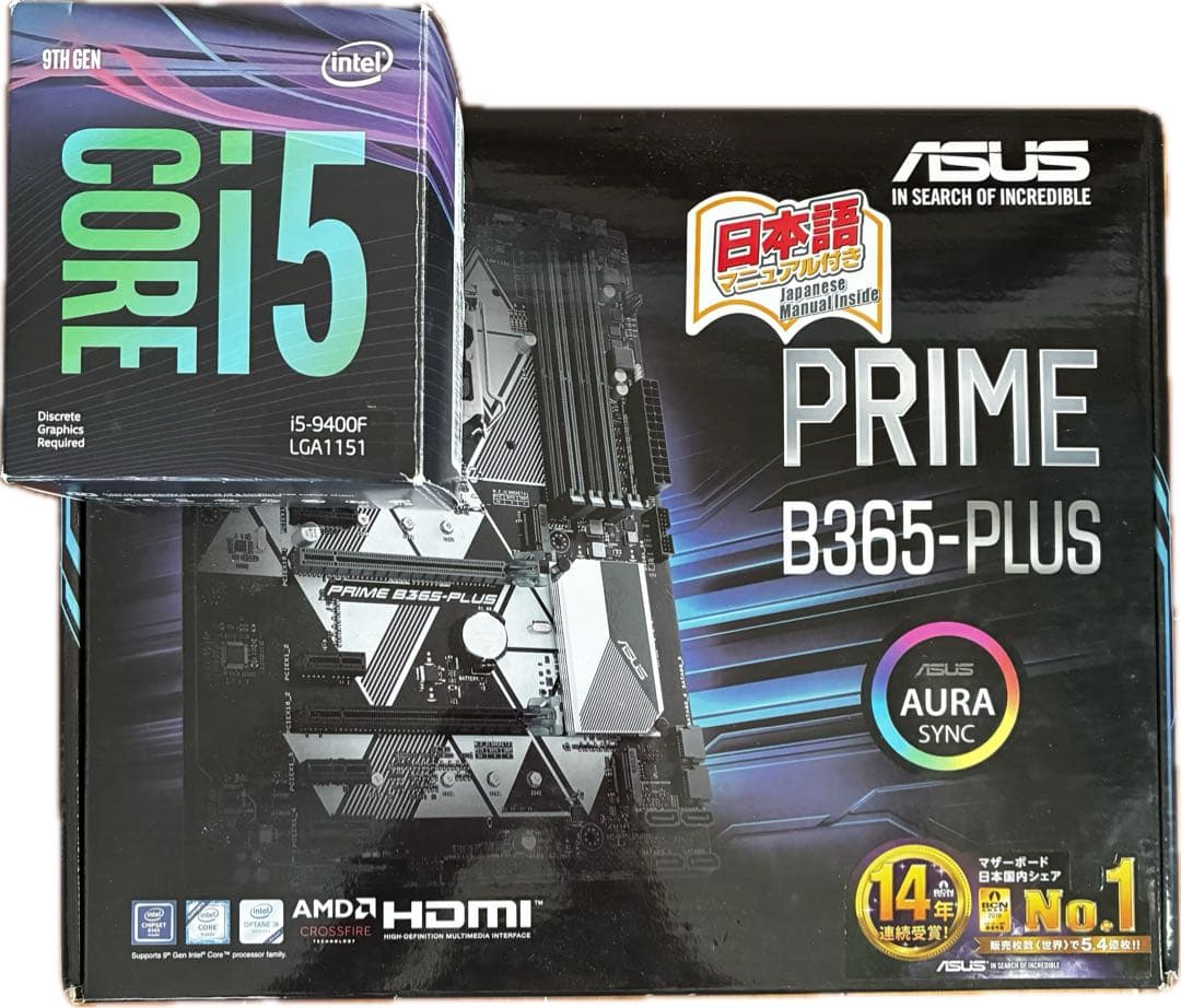 i5-9400F マザーボード付き(ASUS PRIME B365-plus)