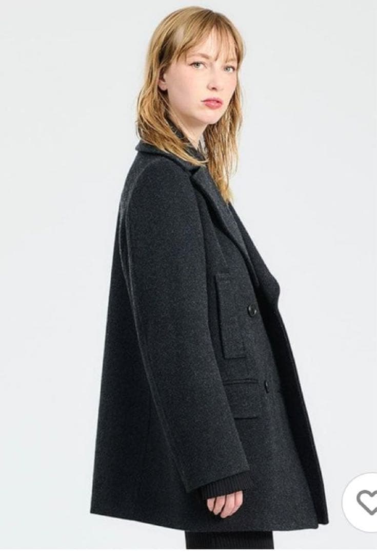 1月31日まで！ESTNATIONエストネーションダブルポケットピーコートウール