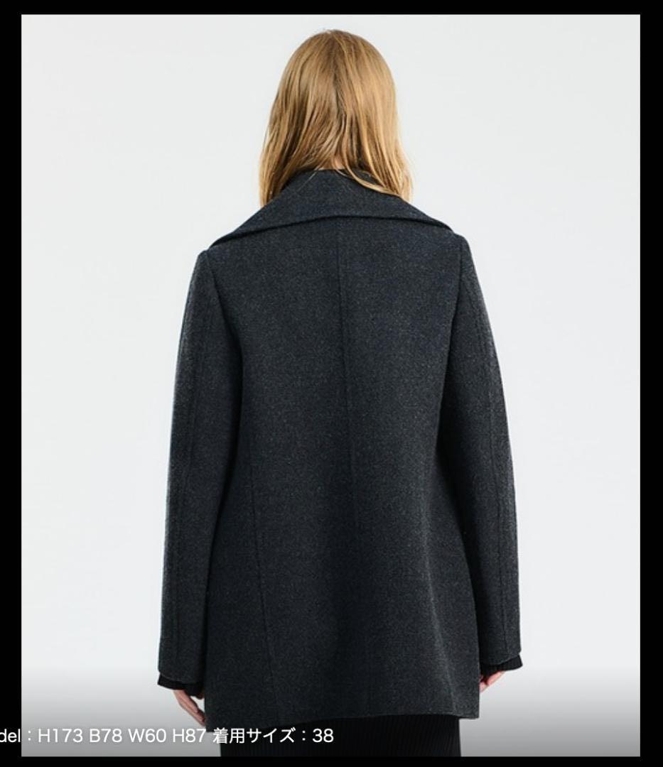 1月31日まで！ESTNATIONエストネーションダブルポケットピーコートウール