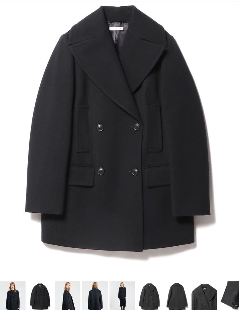 1月31日まで！ESTNATIONエストネーションダブルポケットピーコートウール