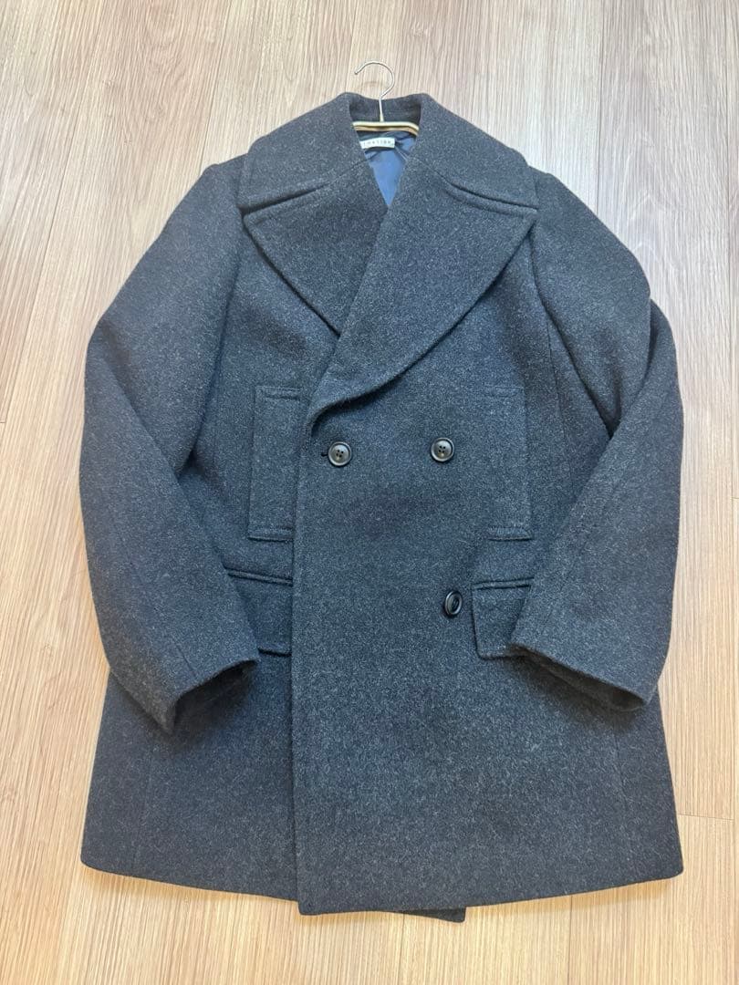 1月31日まで！ESTNATIONエストネーションダブルポケットピーコートウール