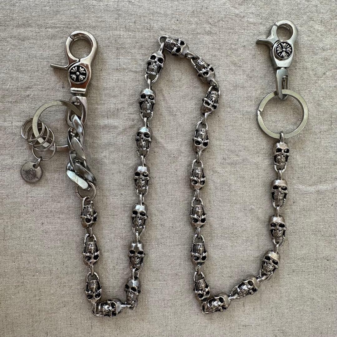 【美品】 JACKROSE ジャックローズ　ウォレット チェーン　スカル