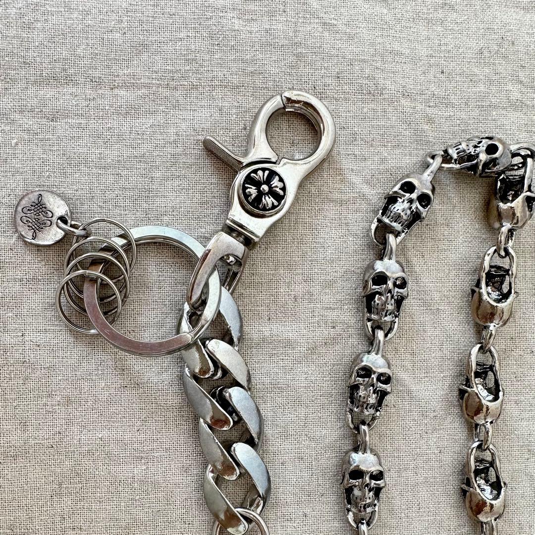 【美品】 JACKROSE ジャックローズ　ウォレット チェーン　スカル
