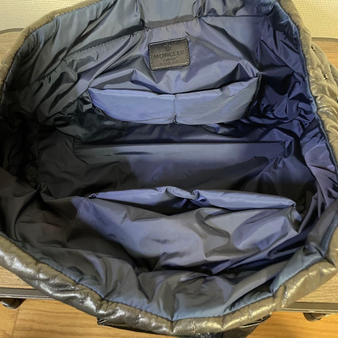 MONCLER レザーダウントートバッグ