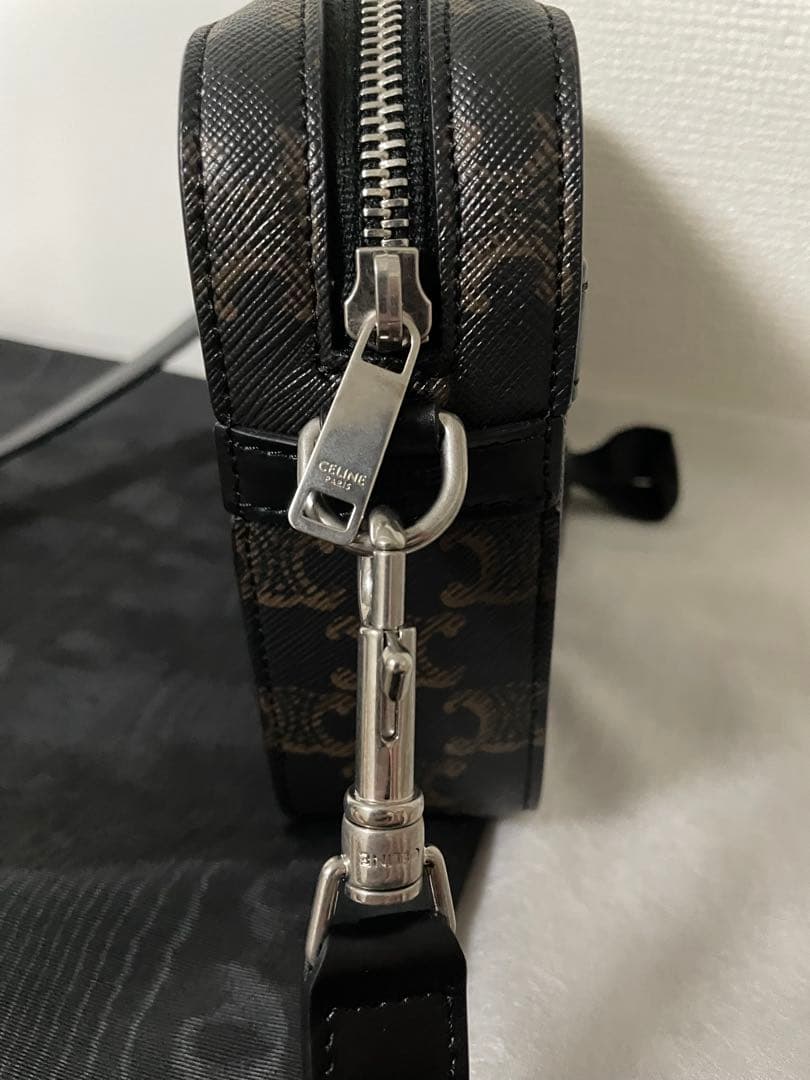 CELINE スモールメッセンジャーバッグ トリオンフキャンバス&カーフスキン