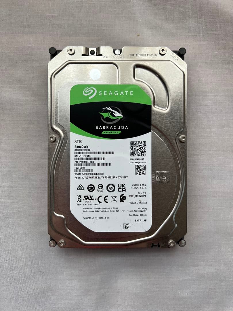 Seagate Barracuda 8TB 内蔵型HDD 健康状態注意⚠️