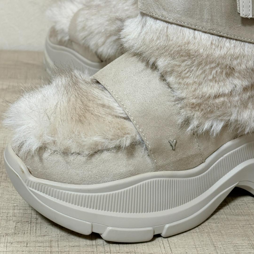 完売品 YELLO MOJU LONG BOOTS ベージュ Lサイズ