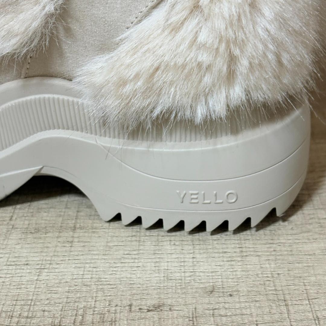 完売品 YELLO MOJU LONG BOOTS ベージュ Lサイズ