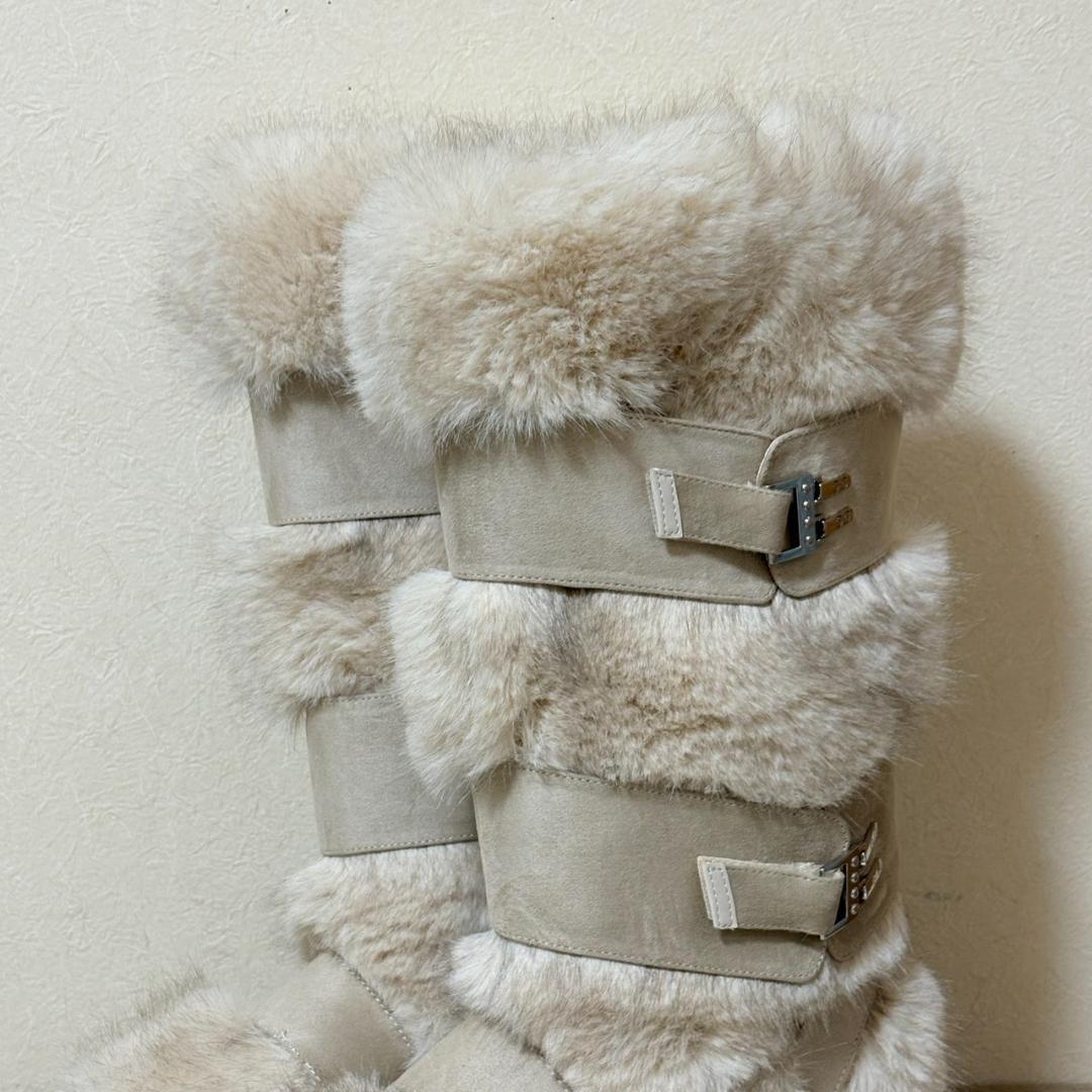 完売品 YELLO MOJU LONG BOOTS ベージュ Lサイズ