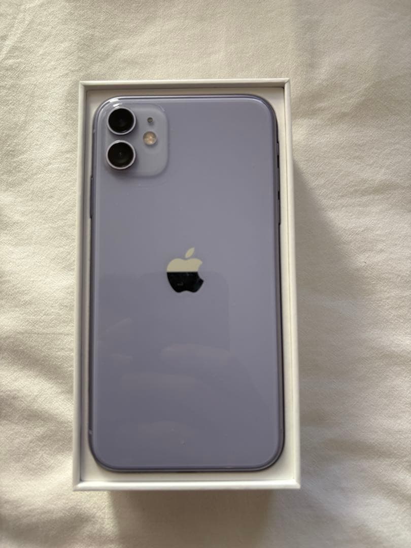 【美品】Apple iPhone11 パープル128GB SIMフリー初期化済み