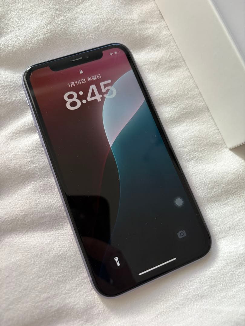 【美品】Apple iPhone11 パープル128GB SIMフリー初期化済み
