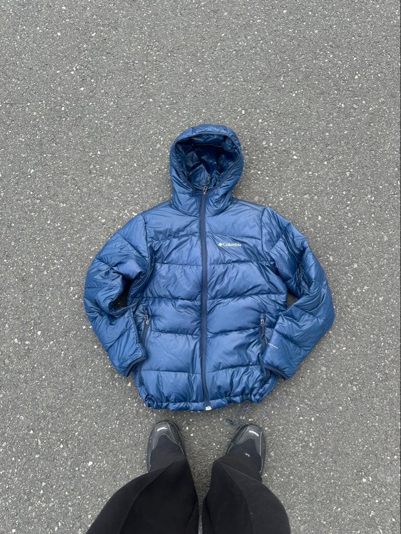 希少 Columbiaクレーターレイク ダウンパーカ y2k ドローコード 刺繍