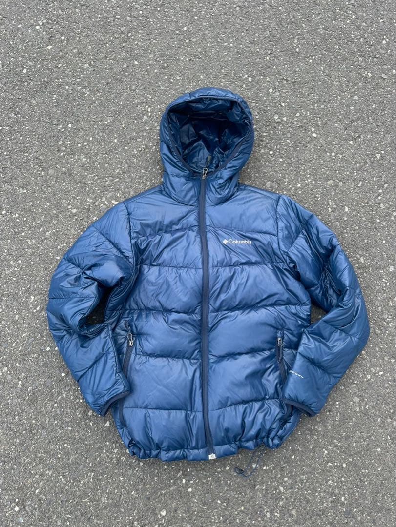 希少 Columbiaクレーターレイク ダウンパーカ y2k ドローコード 刺繍