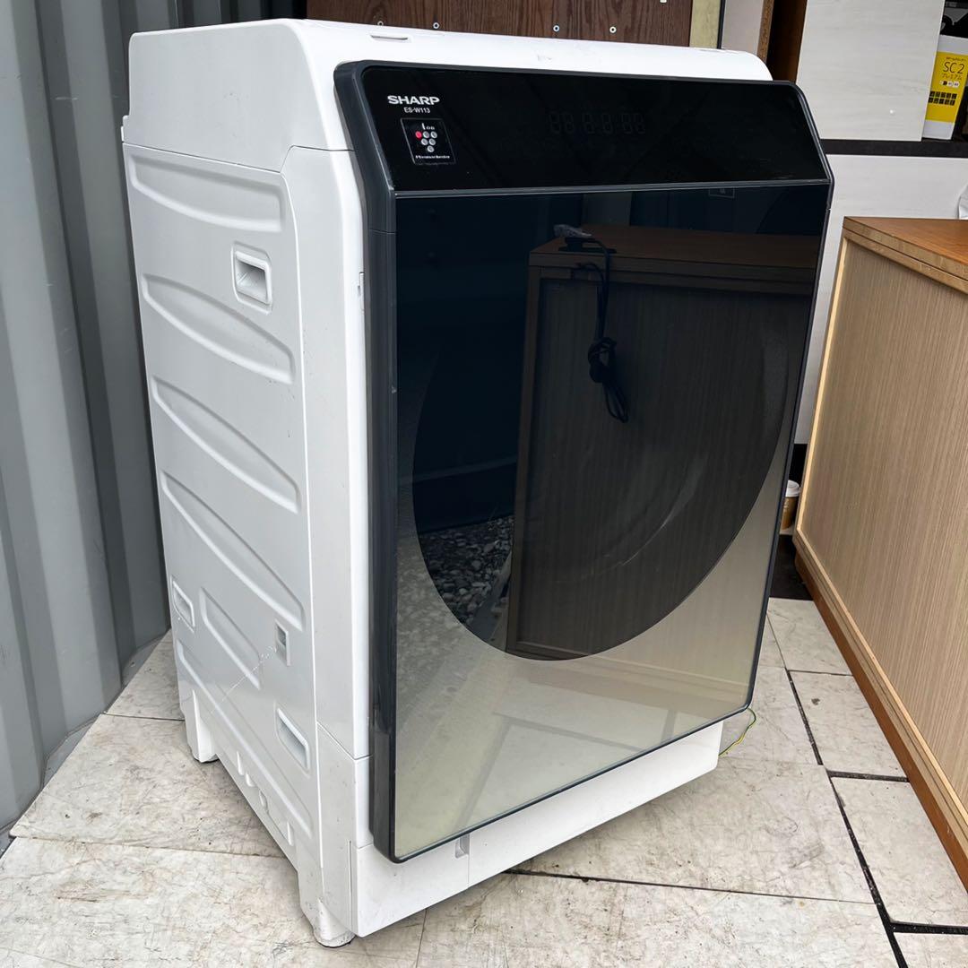 送料無料！※ジャンク品 SHARP ドラム式洗濯機 ES-W113